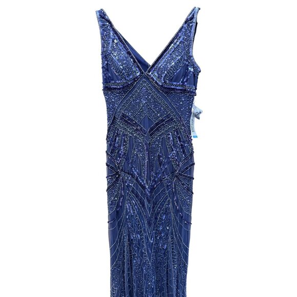 Patra Dresses & Skirts - NWT Beaded Sequin Purple Formal Gown Size 12 By Patra - Stunning Dress For Speci